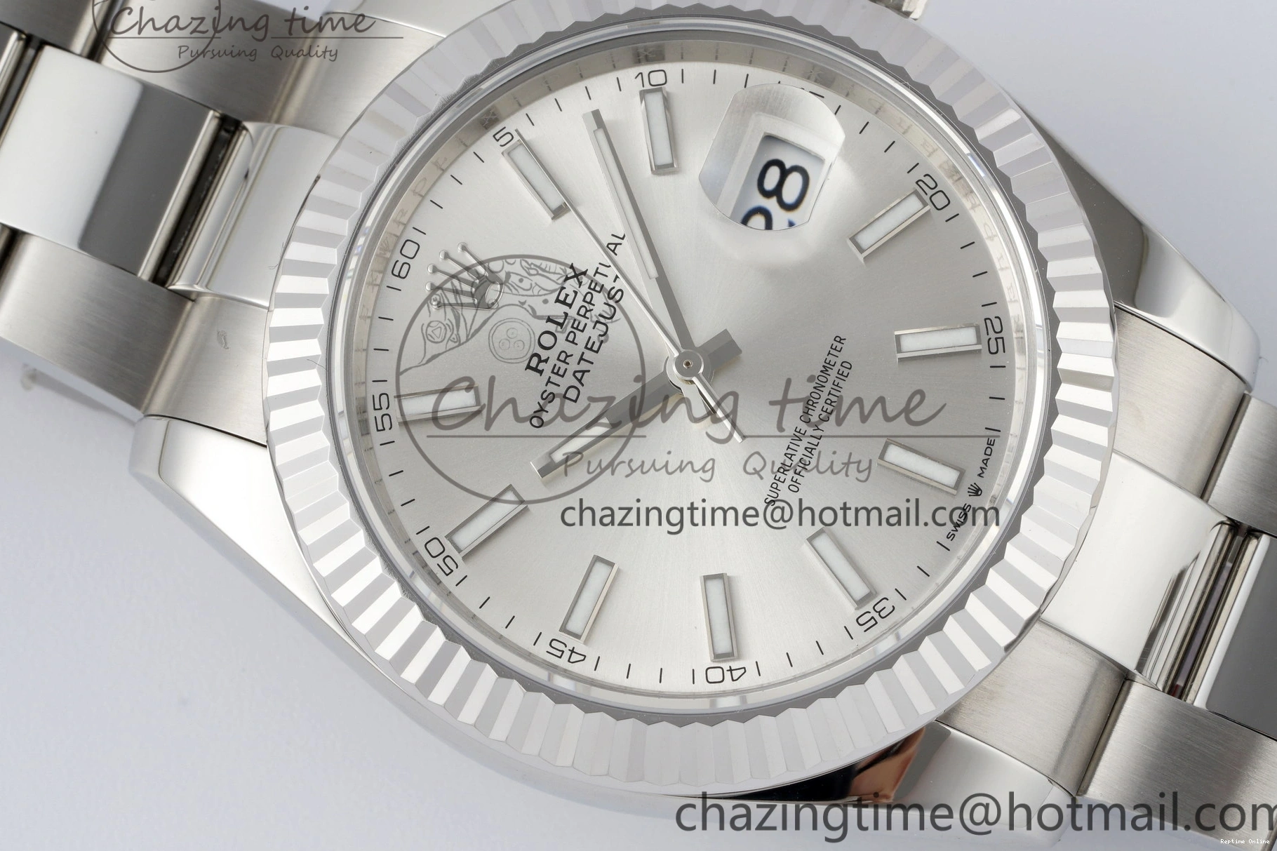 0404 DateJust 41 SS Fluted Bezel KING 1:1 Best Edition 904L Steel Silver Dial on Oyster Bracelet VR Sustainable 2222